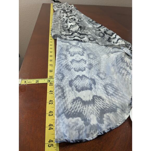 Divided by H&M Dress 4 Black White HiLow Snakeskin Print Lace Back Stretch Waist - Picture 10 of 12